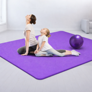 Tapis de yoga double extra large antidérapant et épais .Tapis de danse et de fitness pour enfants et usage domestique 2 m * 1,3 m * 15 mm