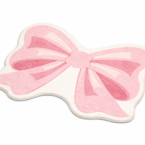 Tapis de chevet VIKAMA Noeud rose irrégulier  décoratif