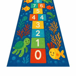 tapis marines marelle pour enfants