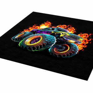 tapis enfant truck monster