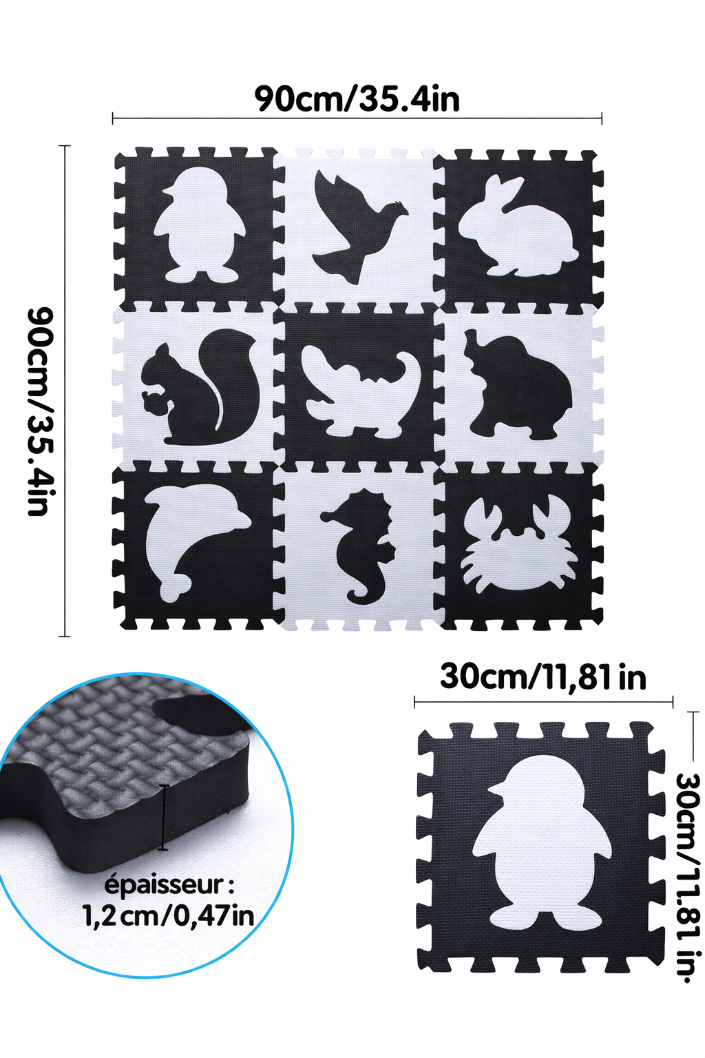 tapis puzzle doux